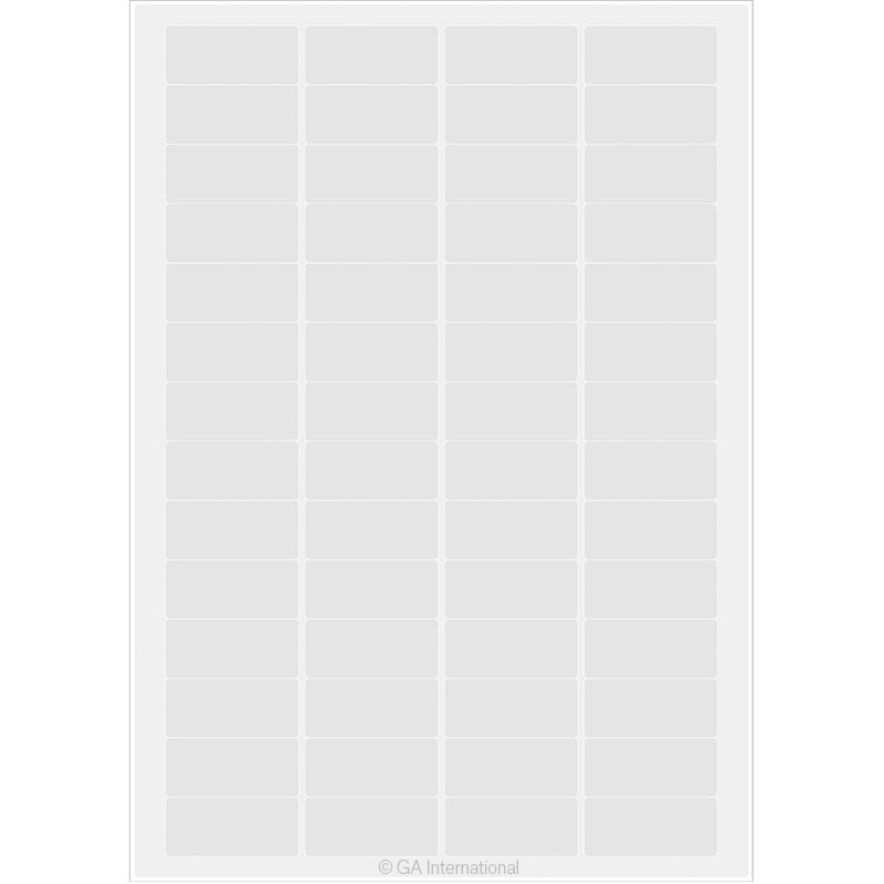 A4AKA-8 – Permanente autoklavebestandige etiketter til laserprintere (A4-størrelse) 45 × 20 mm